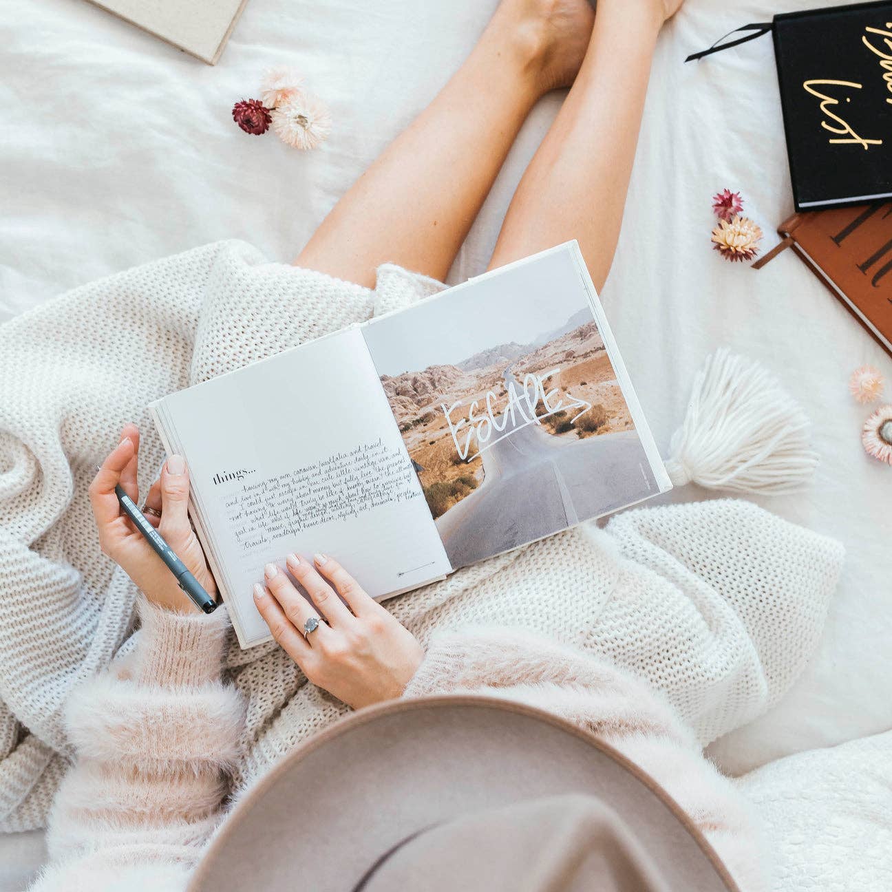 Life’s a Road Trip Journal: White Luxe