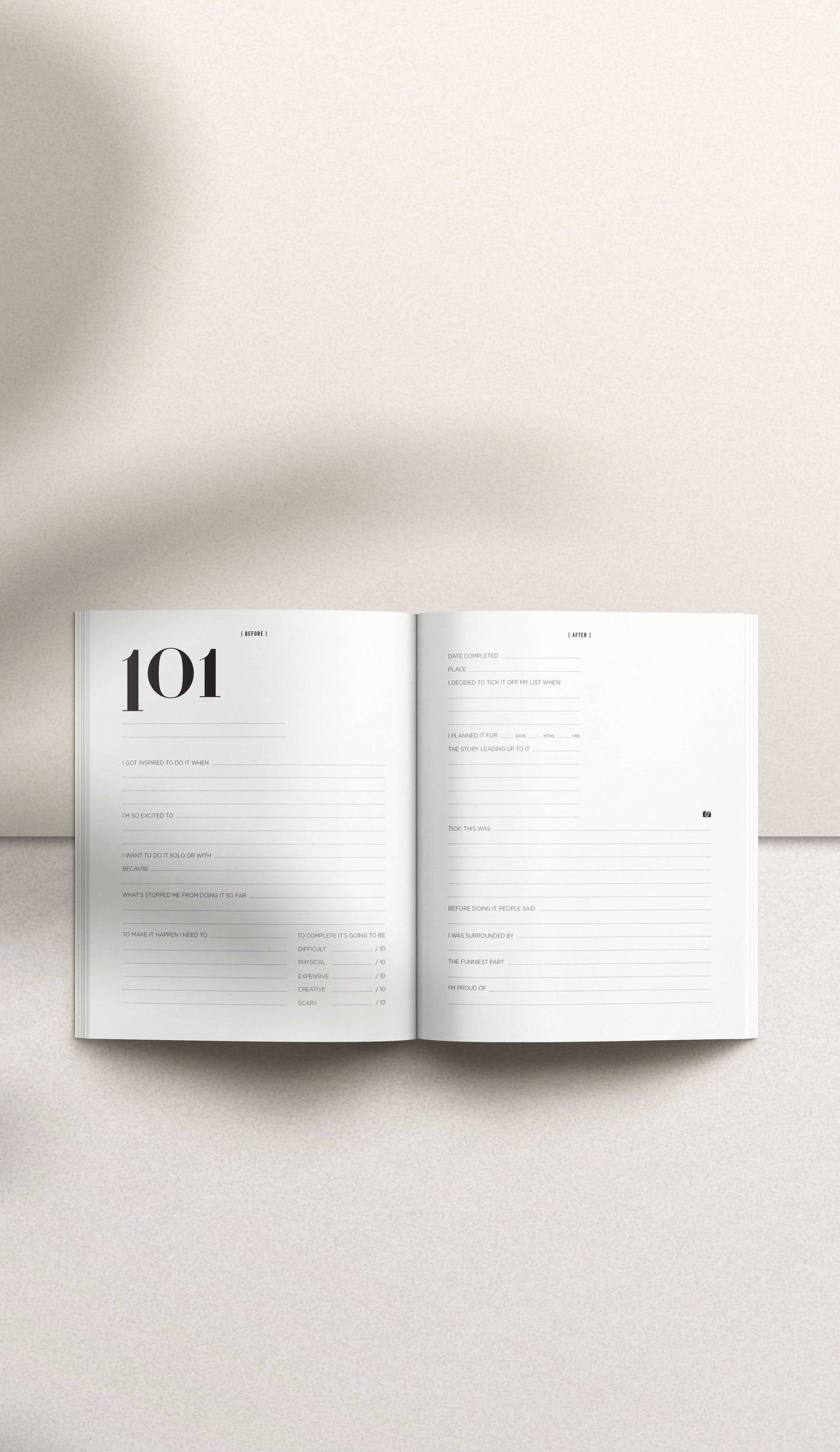 My Bucket List Journal: Beige