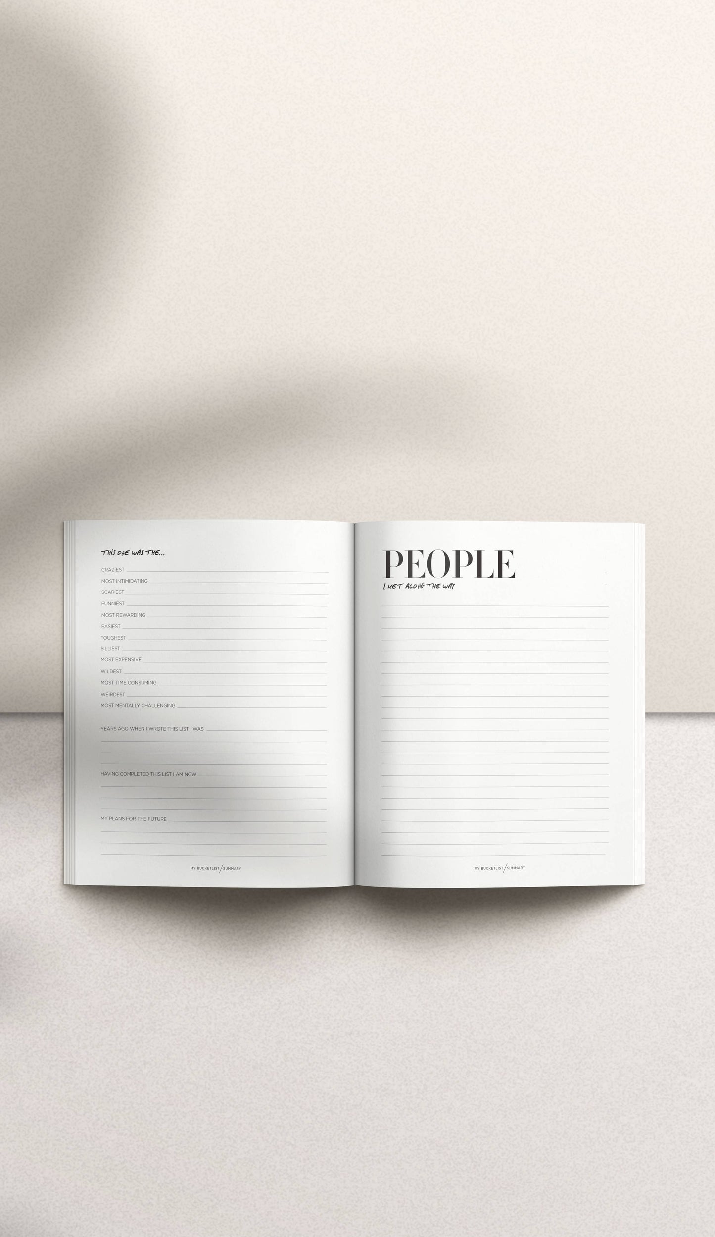 My Bucket List Journal: Beige