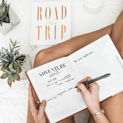 Life’s a Road Trip Journal: White Luxe