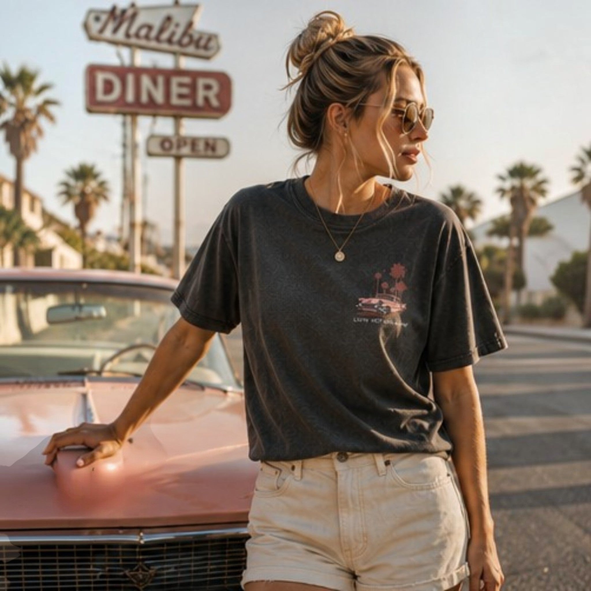 Retro Palm Springs Cadillac Tee
